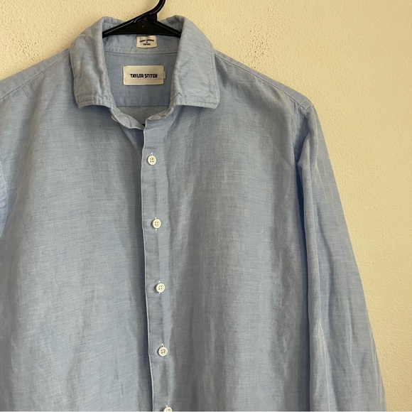 Taylor Stitch Button Down Long Sleeve Linen Cotton Shirt - Picture 1 of 6